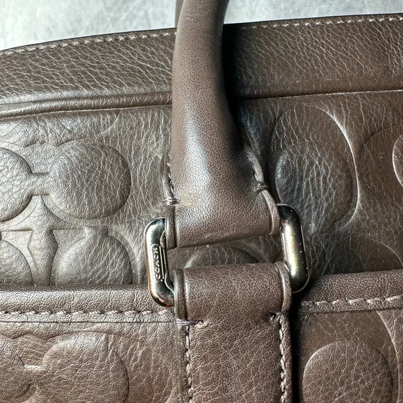 Coach Business Brown Leather Laptop Bag